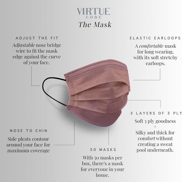 Support Face Masks - Soft 3 Ply Comfort Face Masks, Colorful Disposable Face Mas - Picture 2 of 6